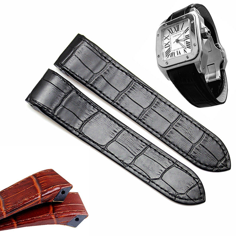 Cartier Watch Santos - Watch accessories Band Genuine Leather watch