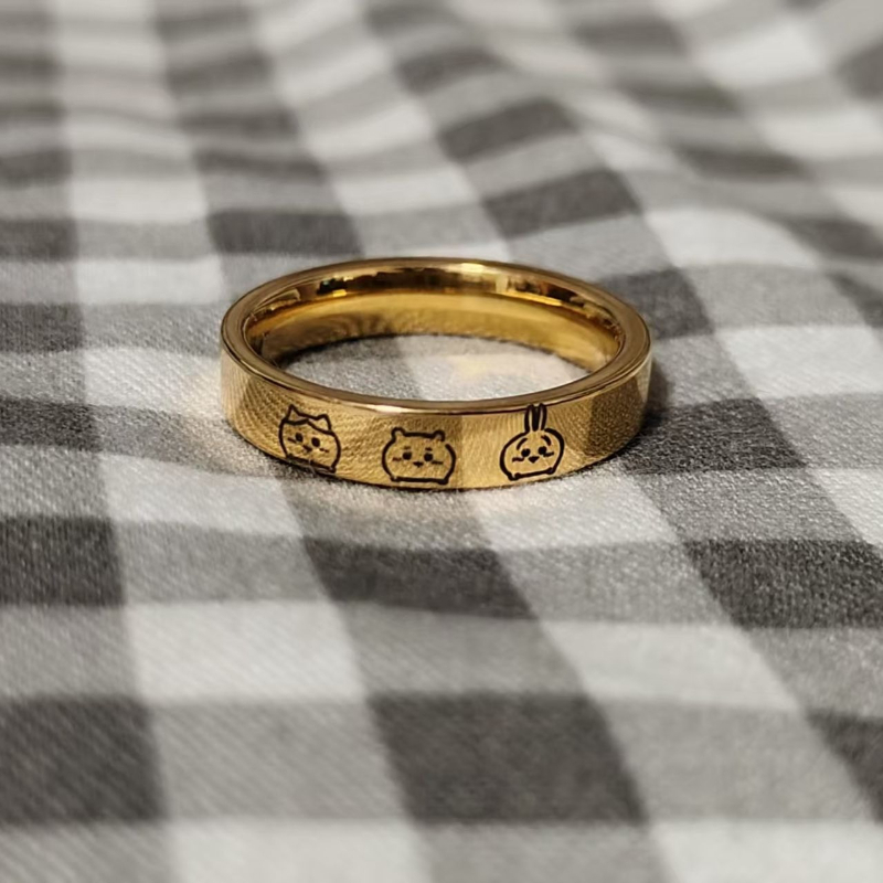 Anime Cartoon Kawaii Chiikawa  - огляд і ціна Titanium Steel Ring