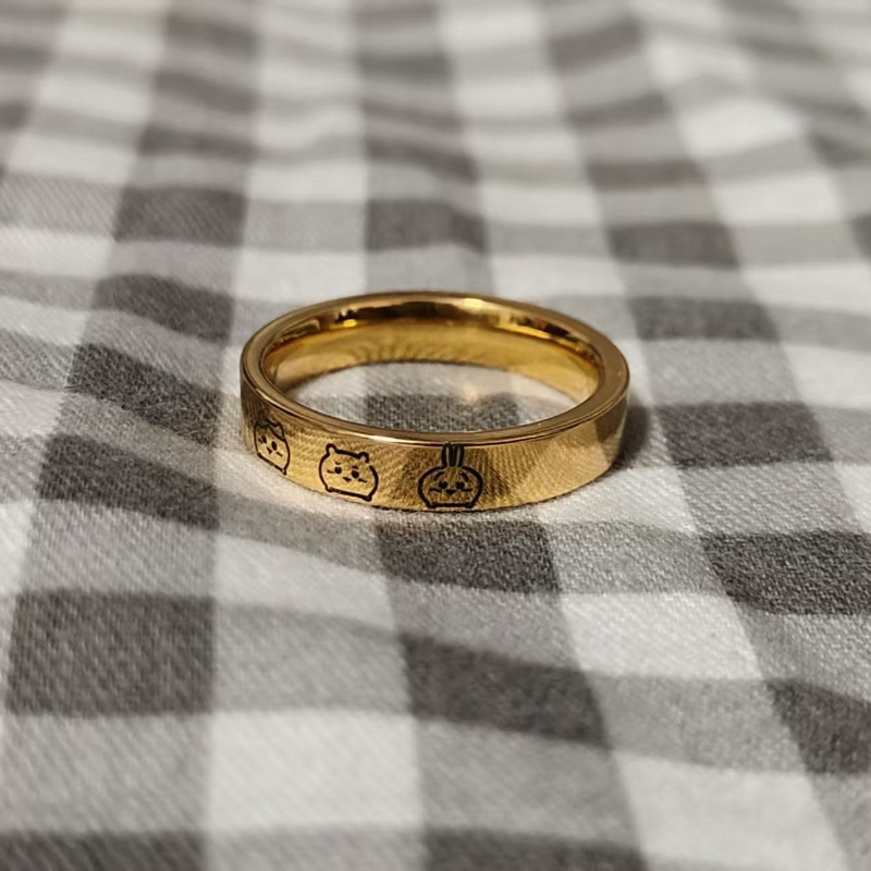 Anime Cartoon Kawaii Chiikawa  - огляд і ціна Titanium Steel Ring