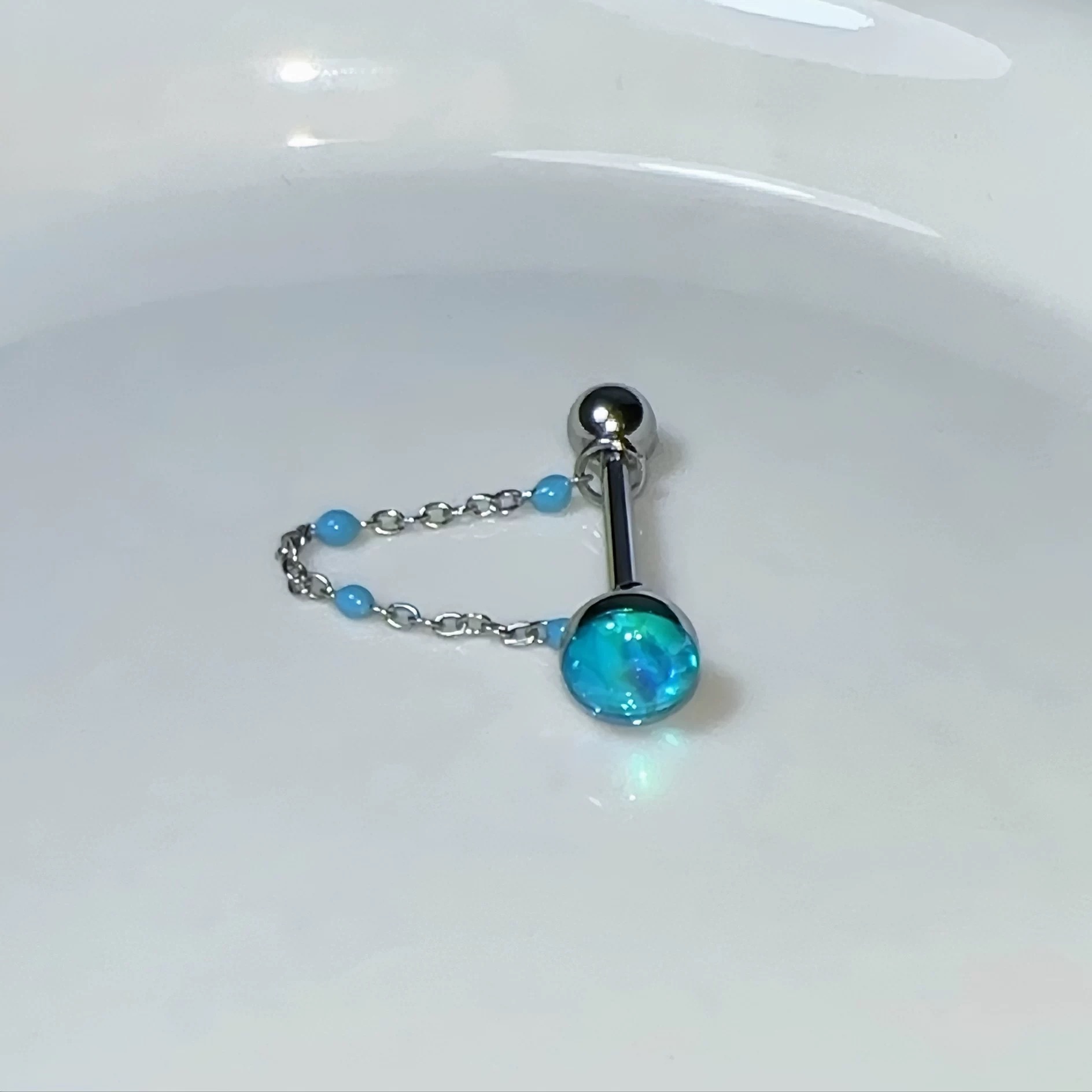 1Pc High-Quality Trendy Blue G - огляд і ціна Titanium Steel Ring
