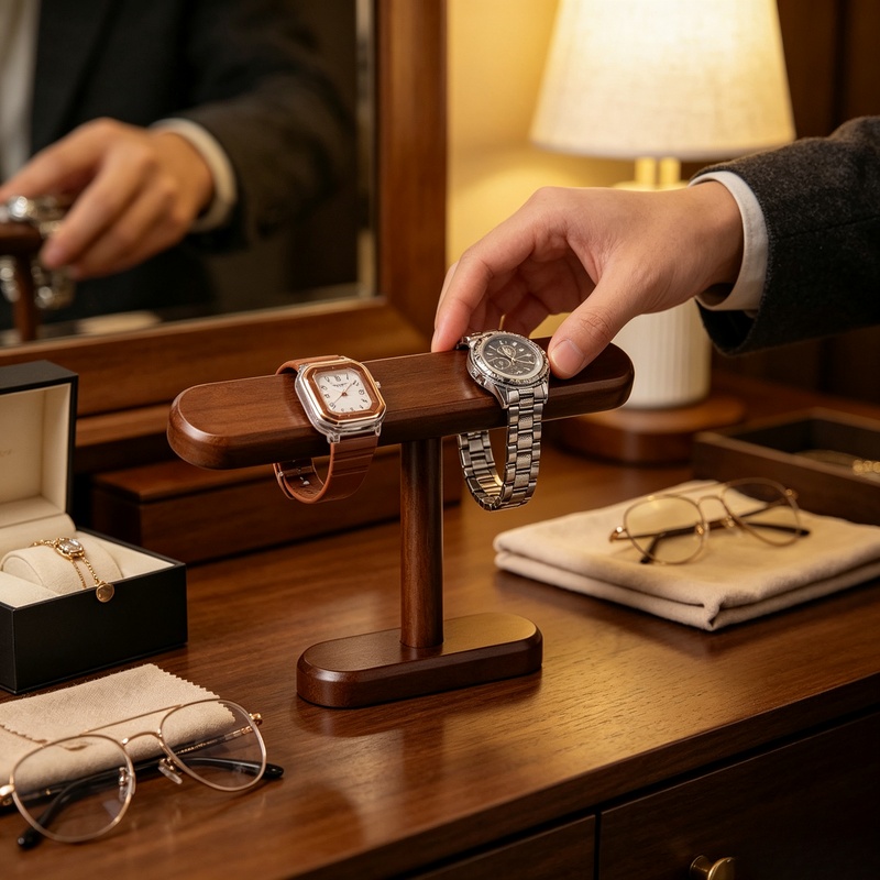 Walnut Wood Watch Jewelry Disp - огляд і ціна Jewelry And Watches Exhibition