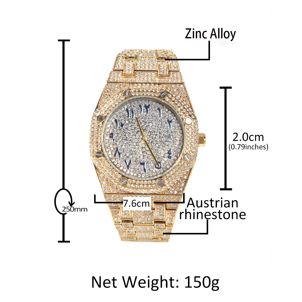 THE BLING KING Arabic Numerals - огляд і ціна King'S Jewelry Watches