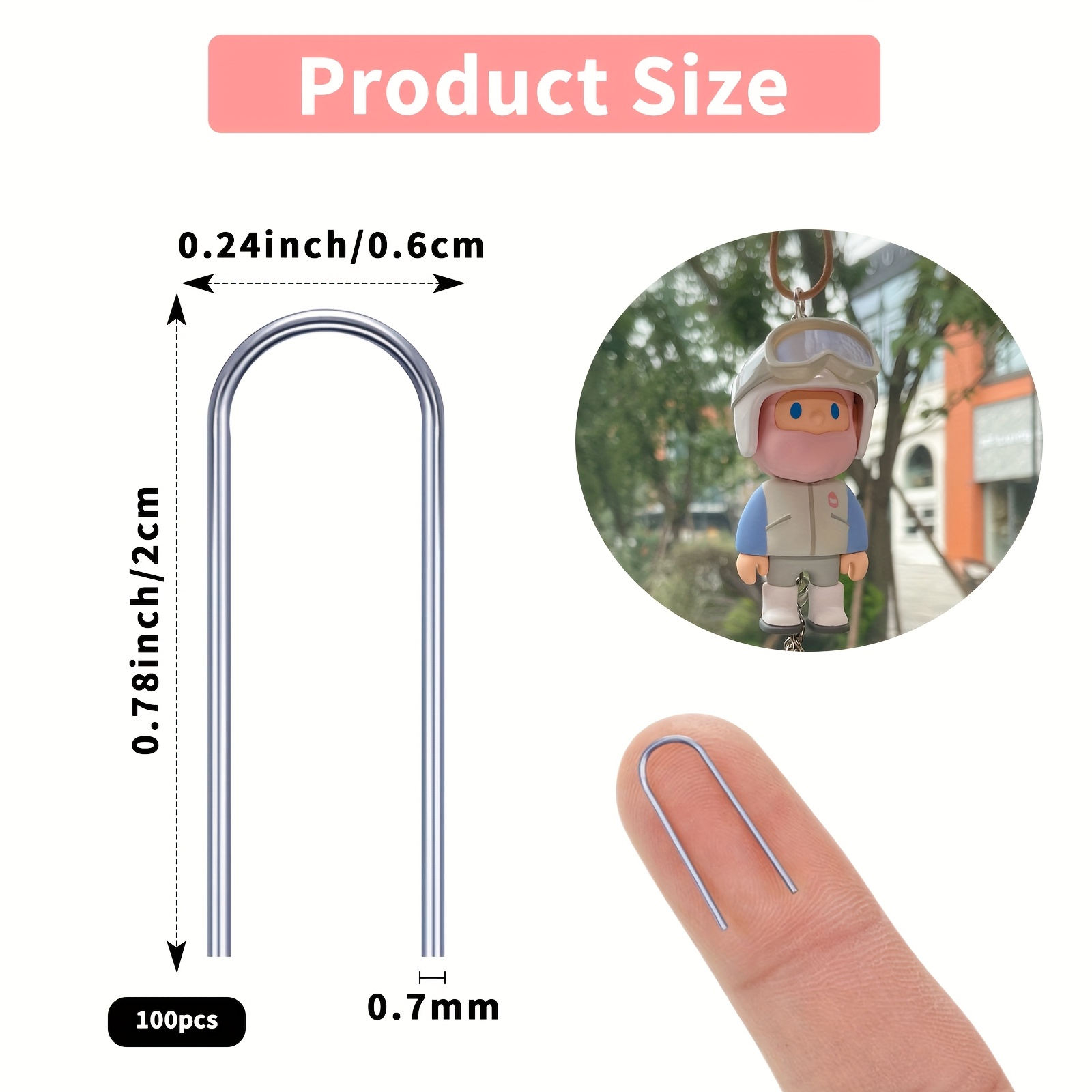 1 Box /100 Pieces U-shaped Tit - огляд і ціна Titanium Steel Ring