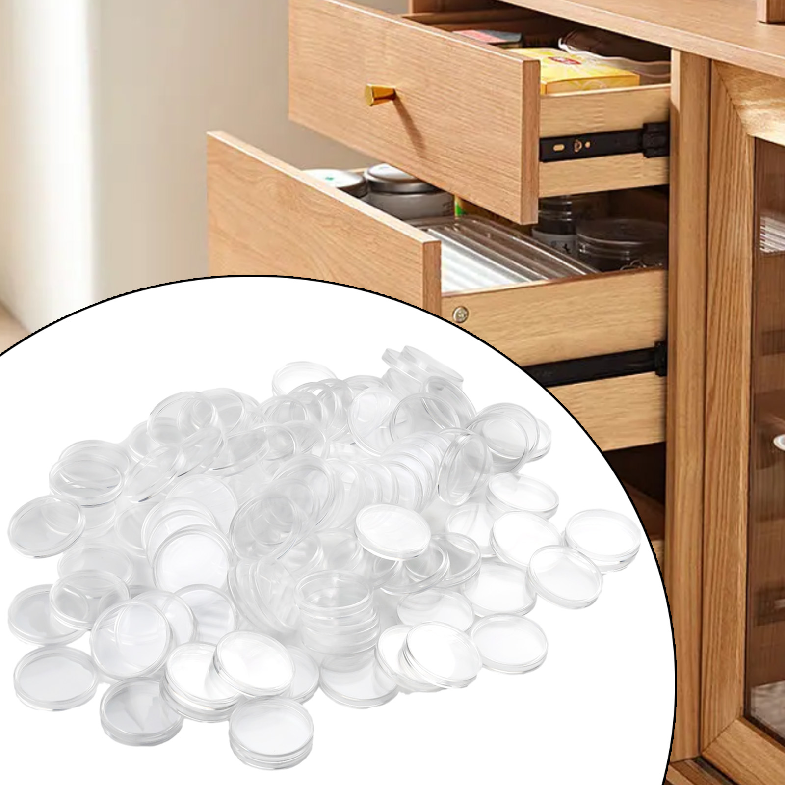 100Pcs Transparent Plastic Rou - огляд і ціна Collectors Coins Jewelry & Watches Of Smithtown