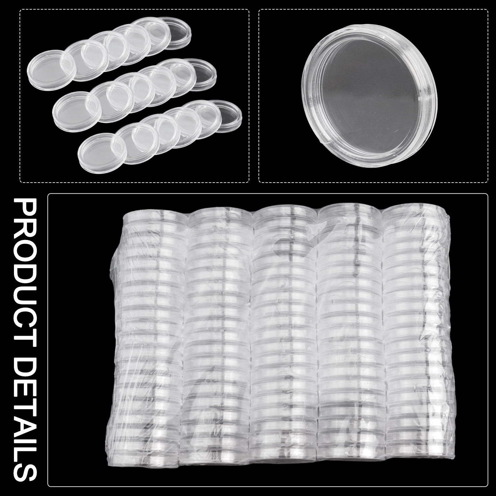 100 Pieces 23mm Clear Round Pl - огляд і ціна Collectors Coins Jewelry & Watches Of Smithtown