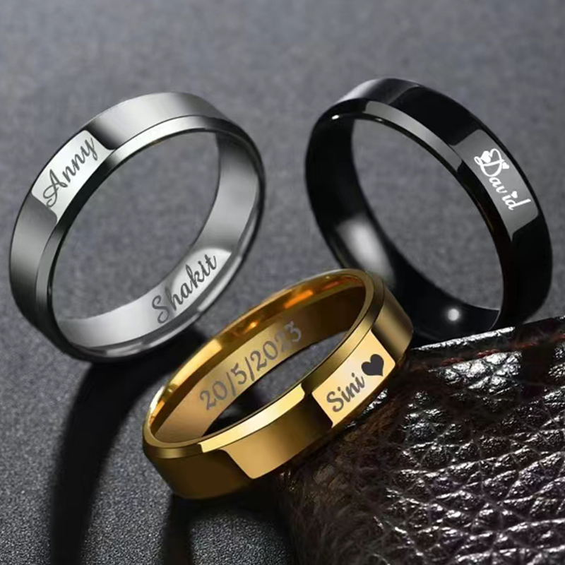 Customized Rings Engraved With - огляд і ціна Titanium Steel Ring