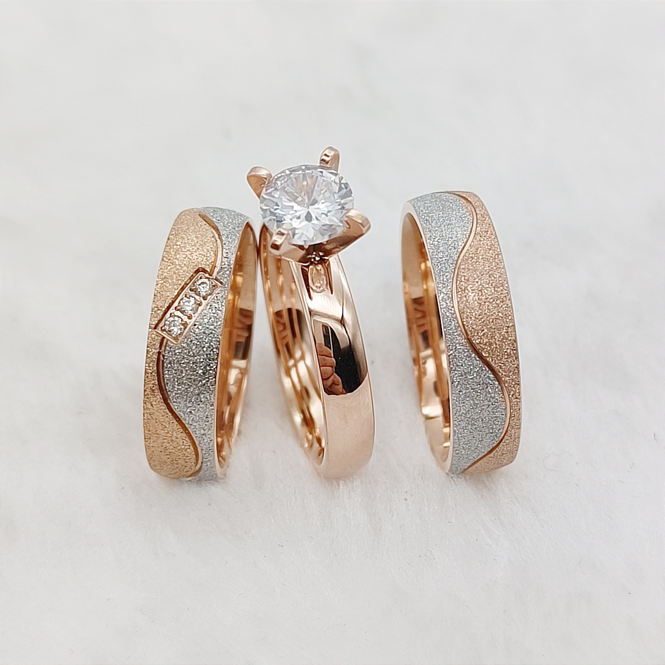 Proposal 3pcs Marriage Promise - огляд і ціна Titanium Steel Ring