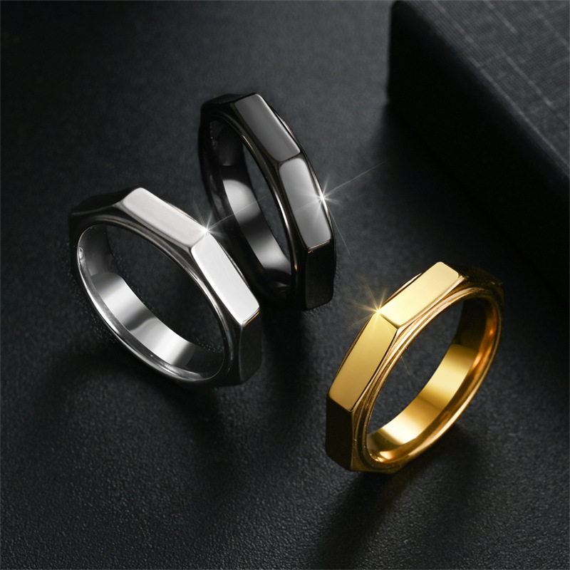 5MM Fashion Hexagon Titanium S - огляд і ціна Titanium Steel Ring