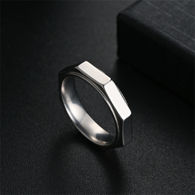 5MM Fashion Hexagon Titanium S - огляд і ціна Titanium Steel Ring